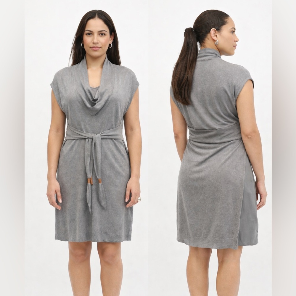 Brunello Cucinelli Gray High Low Dress
